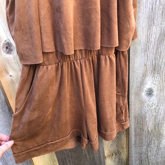 Suede brown romper - Picture 4 of 12